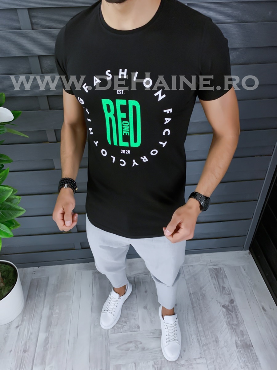 Tricou barbati negru slim fit zr b1007 p8-3